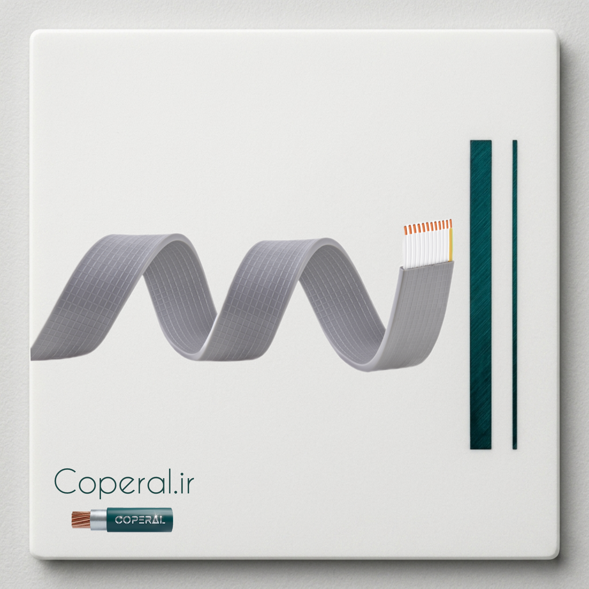 کابل 4 در 4 تخت طوسی افشان کد cs-Flt4-4